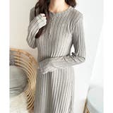 リブニットリラクシーロングワンピース 体型カバー 秋冬 | Amulet | 詳細画像7