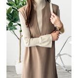 ナチュラルキーネックジャンパースカート 体型カバー ロングワンピース | Amulet | 詳細画像11 