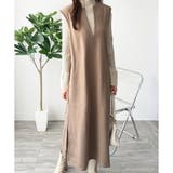 ナチュラルキーネックジャンパースカート 体型カバー ロングワンピース | Amulet | 詳細画像12 