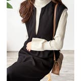 ナチュラルキーネックジャンパースカート 体型カバー ロングワンピース | Amulet | 詳細画像2 