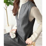 ナチュラルキーネックジャンパースカート 体型カバー ロングワンピース | Amulet | 詳細画像21 