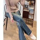 デニムライクフレアパンツ 美脚 ロング | Amulet | 詳細画像22 