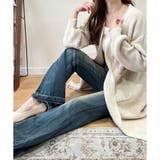 デニムライクフレアパンツ 美脚 ロング | Amulet | 詳細画像4 