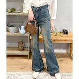 デニムライクフレアパンツ 美脚 ロング | Amulet | 詳細画像6 