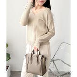 Vネック袖ボタンリブニット トップス 長袖 | Amulet | 詳細画像14 