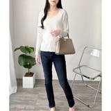 Vネック袖ボタンリブニット トップス 長袖 | Amulet | 詳細画像32 