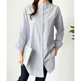 スタンドカラーオーバーシャツ トップス 羽織り | Amulet | 詳細画像2 