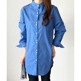 スタンドカラーオーバーシャツ トップス 羽織り | Amulet | 詳細画像4 