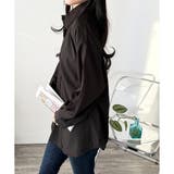 オーバーサイズロングシャツ ロング丈 トップス | Amulet | 詳細画像2 