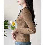 配色ハーフジップリブニット トップス 長袖 | Amulet | 詳細画像16 