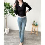 レイヤード風Vネックリブニット ニット トップス | Amulet | 詳細画像24 