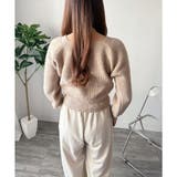 スクエアネックゆるニットセーター ニットプルオーバー リラックス | Amulet | 詳細画像20 