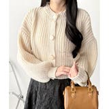 バルーンスリーブショートカーディガン ニット 羽織り | Amulet | 詳細画像14 
