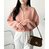 バルーンスリーブショートカーディガン ニット 羽織り | Amulet | 詳細画像18 