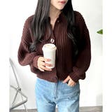 バルーンスリーブショートカーディガン ニット 羽織り | Amulet | 詳細画像24 