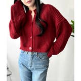 バルーンスリーブショートカーディガン ニット 羽織り | Amulet | 詳細画像29 