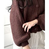 バルーンスリーブショートカーディガン ニット 羽織り | Amulet | 詳細画像33 