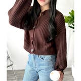 バルーンスリーブショートカーディガン ニット 羽織り | Amulet | 詳細画像8 