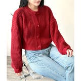 バルーンスリーブショートカーディガン ニット 羽織り | Amulet | 詳細画像9 