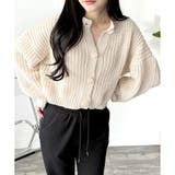 アイボリー | バルーンスリーブショートカーディガン ニット 羽織り | Amulet