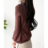 フェイクパールベルスリーブリブニット ニット トップス | Amulet | 詳細画像22 