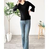 フェイクパールベルスリーブリブニット ニット トップス | Amulet | 詳細画像27 