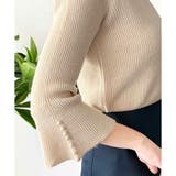 フェイクパールベルスリーブリブニット ニット トップス | Amulet | 詳細画像32 