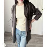 グレー | フード付きニットカーディガン ニット 羽織り | Amulet