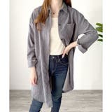 オーバーサイズコーデュロイシャツ 羽織り ロング | Amulet | 詳細画像10 