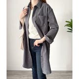 オーバーサイズコーデュロイシャツ 羽織り ロング | Amulet | 詳細画像9 