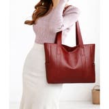 ソフトタッチフェイクレザートートバッグ レディース 肩掛け | Amulet | 詳細画像11 