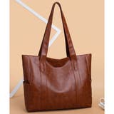 ソフトタッチフェイクレザートートバッグ レディース 肩掛け | Amulet | 詳細画像12 