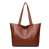 ソフトタッチフェイクレザートートバッグ レディース 肩掛け | Amulet | 詳細画像17 