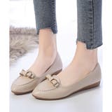 アイボリー | ビットフラットローファー レディース ローヒール | Amulet