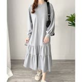 ティアードカットソーロングワンピース レディース 長袖 | Amulet | 詳細画像10 