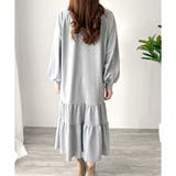 ティアードカットソーロングワンピース レディース 長袖 | Amulet | 詳細画像14 