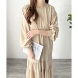 ティアードカットソーロングワンピース レディース 長袖 | Amulet | 詳細画像23 