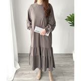 ティアードカットソーロングワンピース レディース 長袖 | Amulet | 詳細画像3 