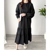 ティアードカットソーロングワンピース レディース 長袖 | Amulet | 詳細画像4 