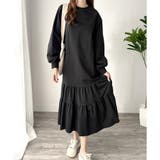 ティアードカットソーロングワンピース レディース 長袖 | Amulet | 詳細画像9 