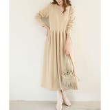 ウエスト切替ロングワンピース レディース 長袖 | Amulet | 詳細画像14 