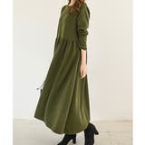 ウエスト切替ロングワンピース レディース 長袖 | Amulet | 詳細画像4 