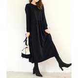 ウエスト切替ロングワンピース レディース 長袖 | Amulet | 詳細画像6 