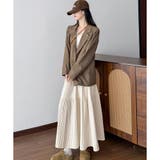 ティアードプリーツロングスカート レディース マキシ丈 | Amulet | 詳細画像4 