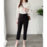 ダブルボタンタックスラックスパンツ レディース テーパード | Amulet | 詳細画像2 