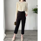 ダブルボタンタックスラックスパンツ レディース テーパード | Amulet | 詳細画像8 