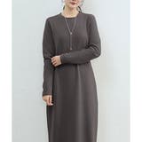 裏起毛ストレートロングワンピース レディース カジュアル | Amulet | 詳細画像3 