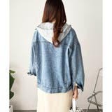 フード付きデニムライクジャケット レディース カジュアル | Amulet | 詳細画像11 