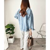 フード付きデニムライクジャケット レディース カジュアル | Amulet | 詳細画像14 