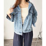 フード付きデニムライクジャケット レディース カジュアル | Amulet | 詳細画像15 